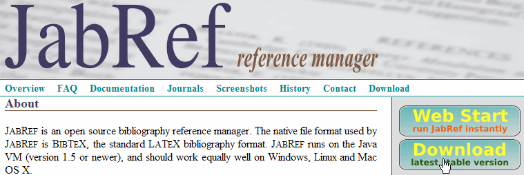 Download of JabRef